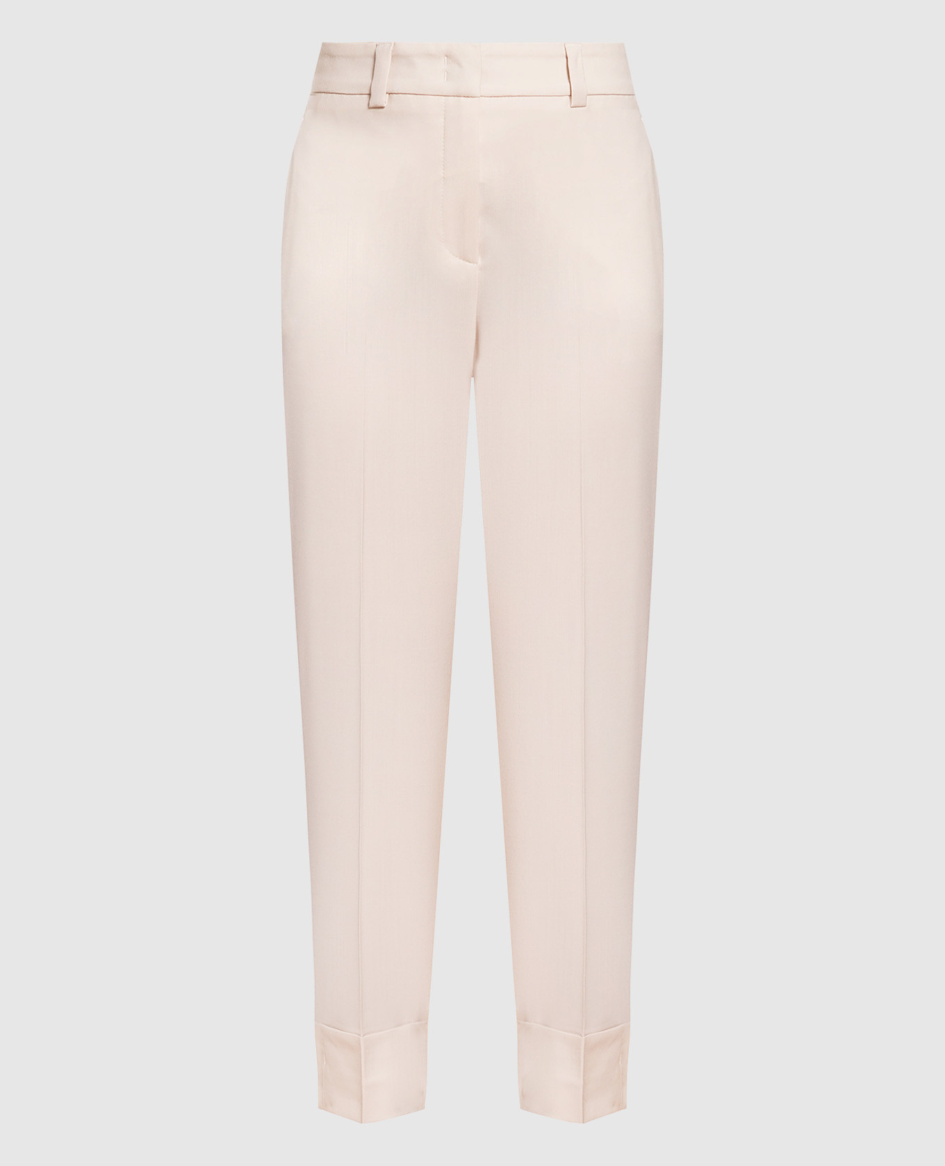 Beige wool pants with lapels Peserico
