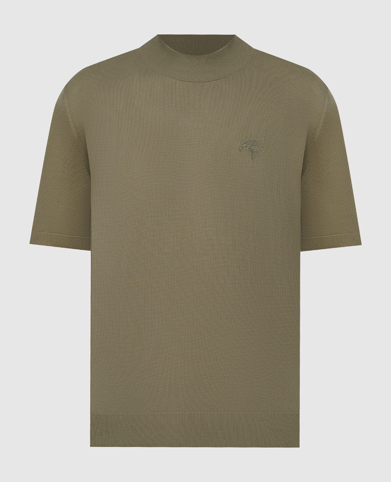 

Green t-shirt with logo emblem embroidery Stefano Ricci, Зеленый