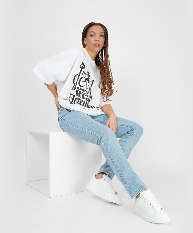 Vetements - The Devil Does Wear Vetements print t-shirt in white  