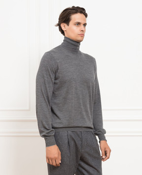 Brunello Cucinelli Charcoal wool and cashmere golf M2400103