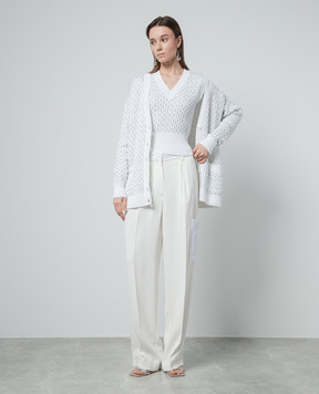 Missoni White cargo pants with a textured pattern DS24SI10BV00DQ