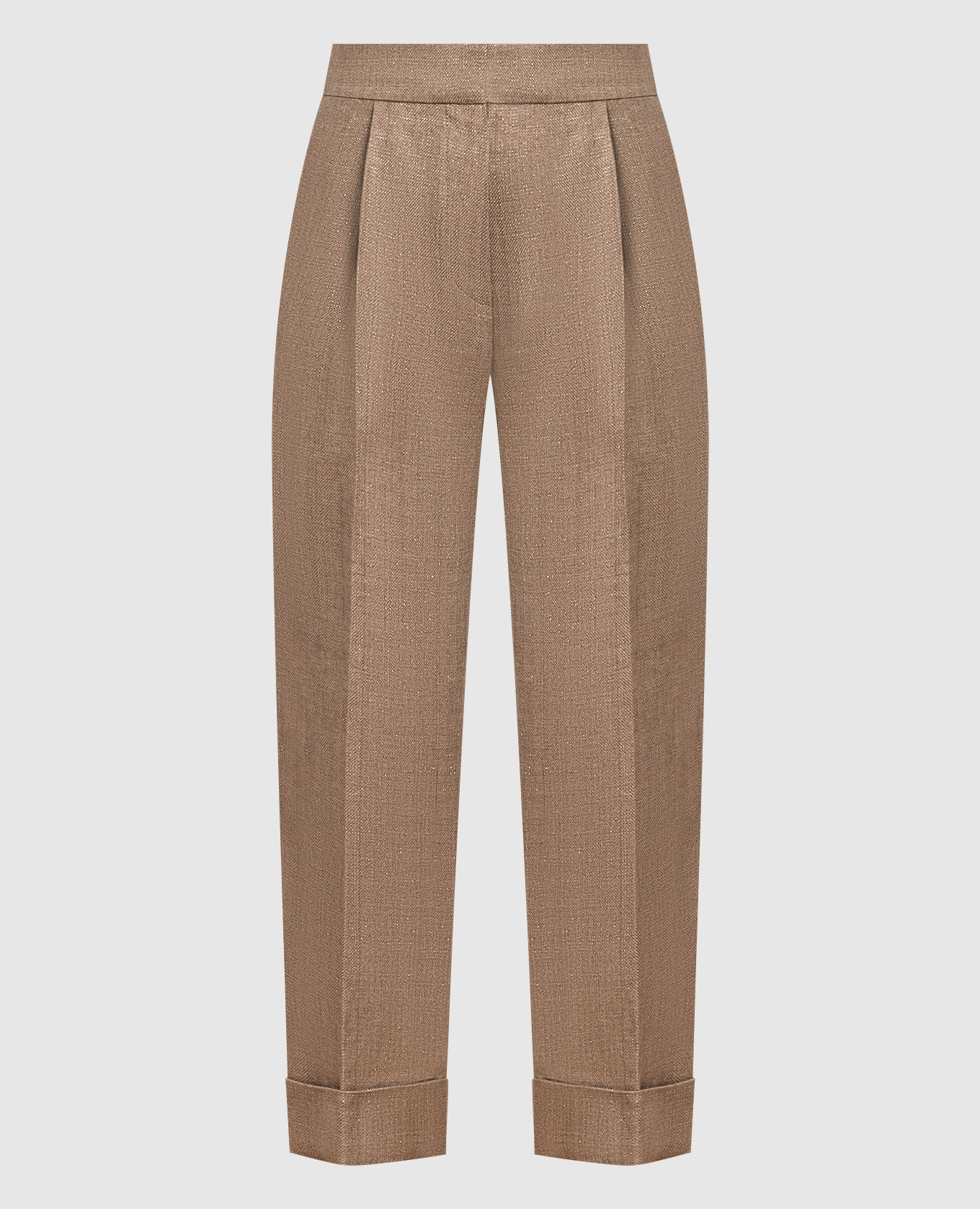 

Brown pants with lurex Brunello Cucinelli, Коричневый
