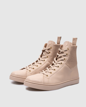 Gianvito Rossi Martis Sneaker beige leather high-tops S73300W1MOU