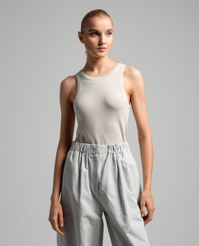 CO Beige cashmere ribbed top 8200BCM
