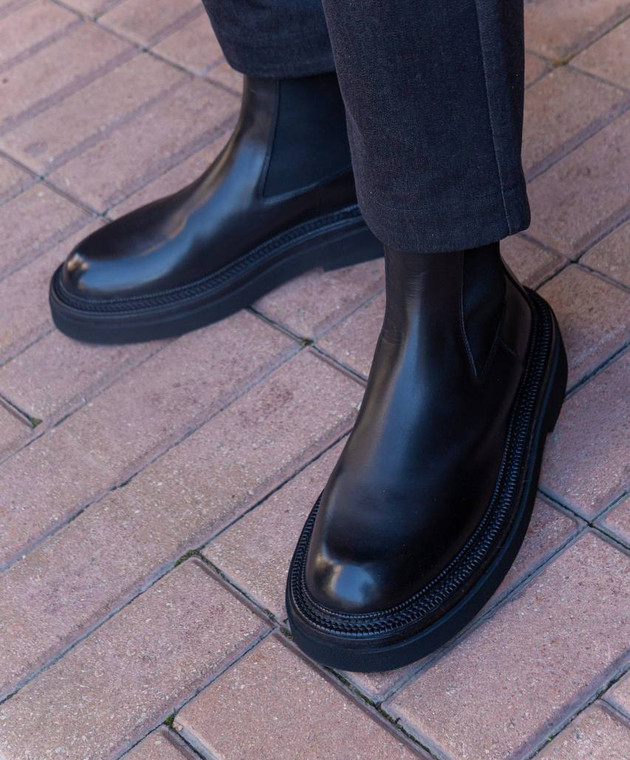 Marsell - Pollicione Black Leather Chelsea Boots MM4311118  display picture 1