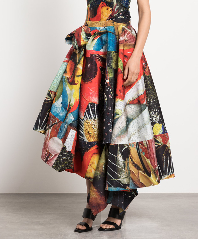 スカート alexander mcqueen 'Slashed Drape' skirt (745749QJACX 1000) Draped Split Skirt - Alexander McQueen - Women | WE IN STYLE