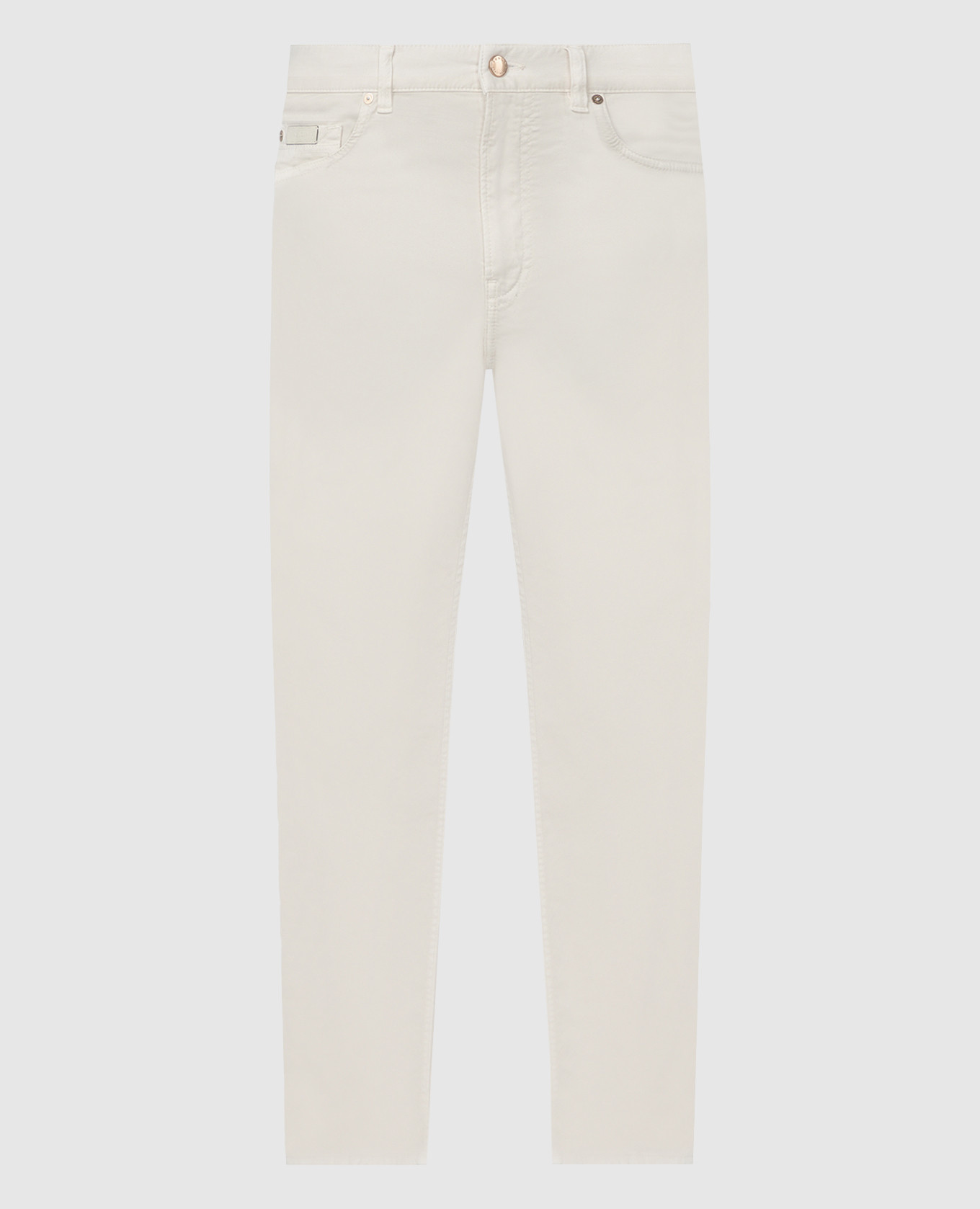 

Beige jeans with logo patch Agnona, Бежевый