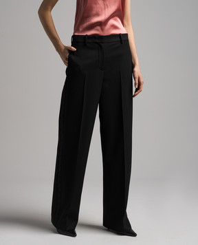 Missoni Black wool pants with stripes DS23WI2FBW00QT