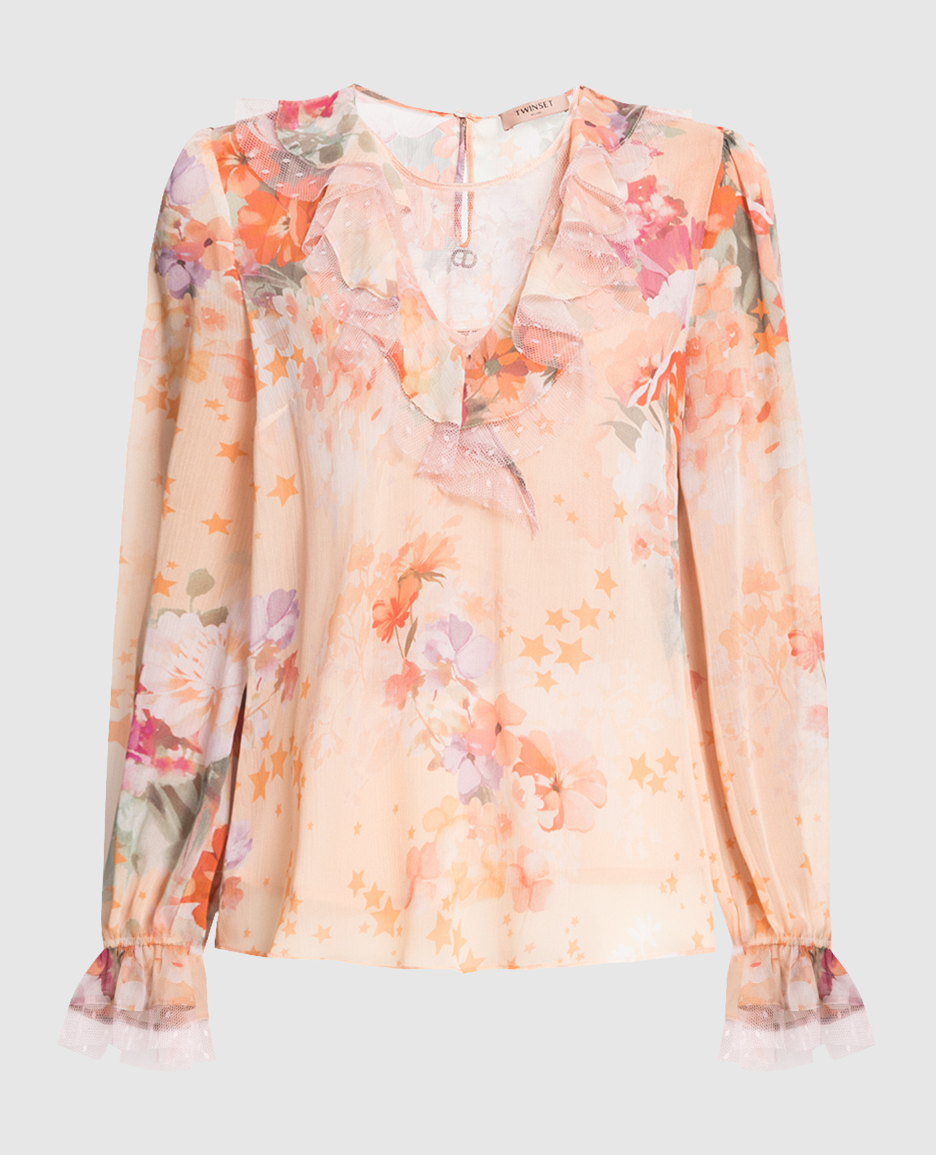 

Beige blouse in floral print Twinset