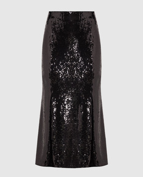 Khaite LEVINE black skirt with sequins 40844036W4036