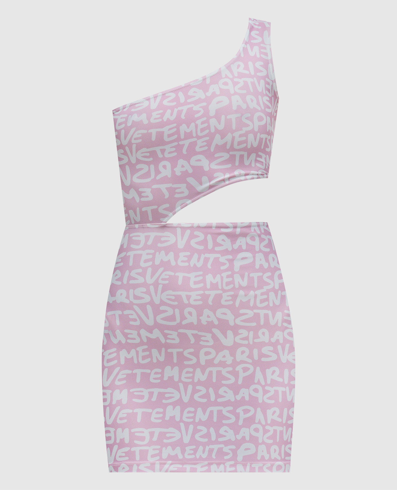 

Pink mini dress with logo print Vetements