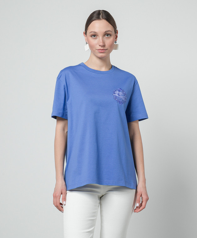 Tシャツ・カットソー ETRO SS24 Logo embroidery t-shirt (WRJB0006AC036 N0000) Etro Logo Embroidery T-shirt | italist