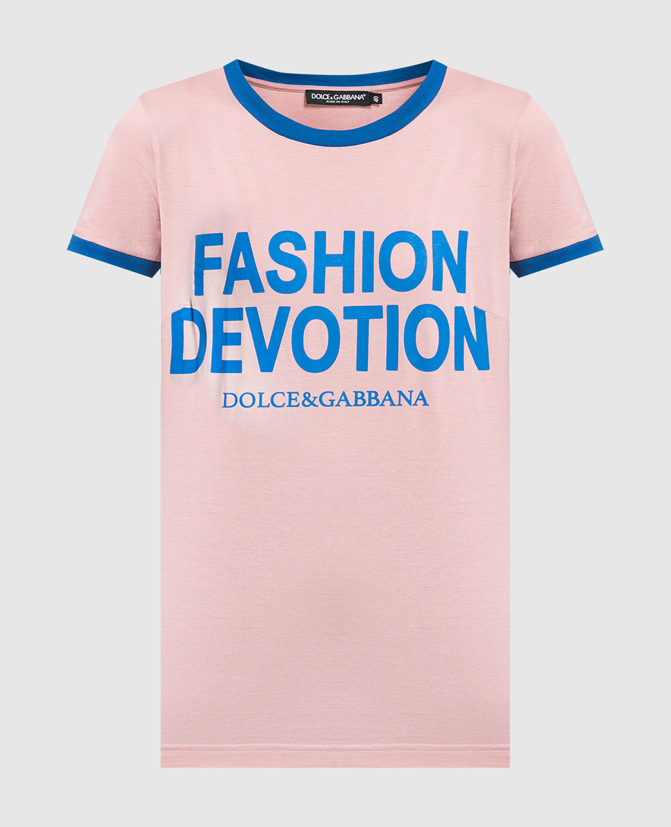 Pink t-shirt with a print dolce&gabbana