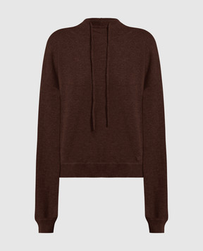 Lou Lou Studio Brown cashmere hoodie LINOSA