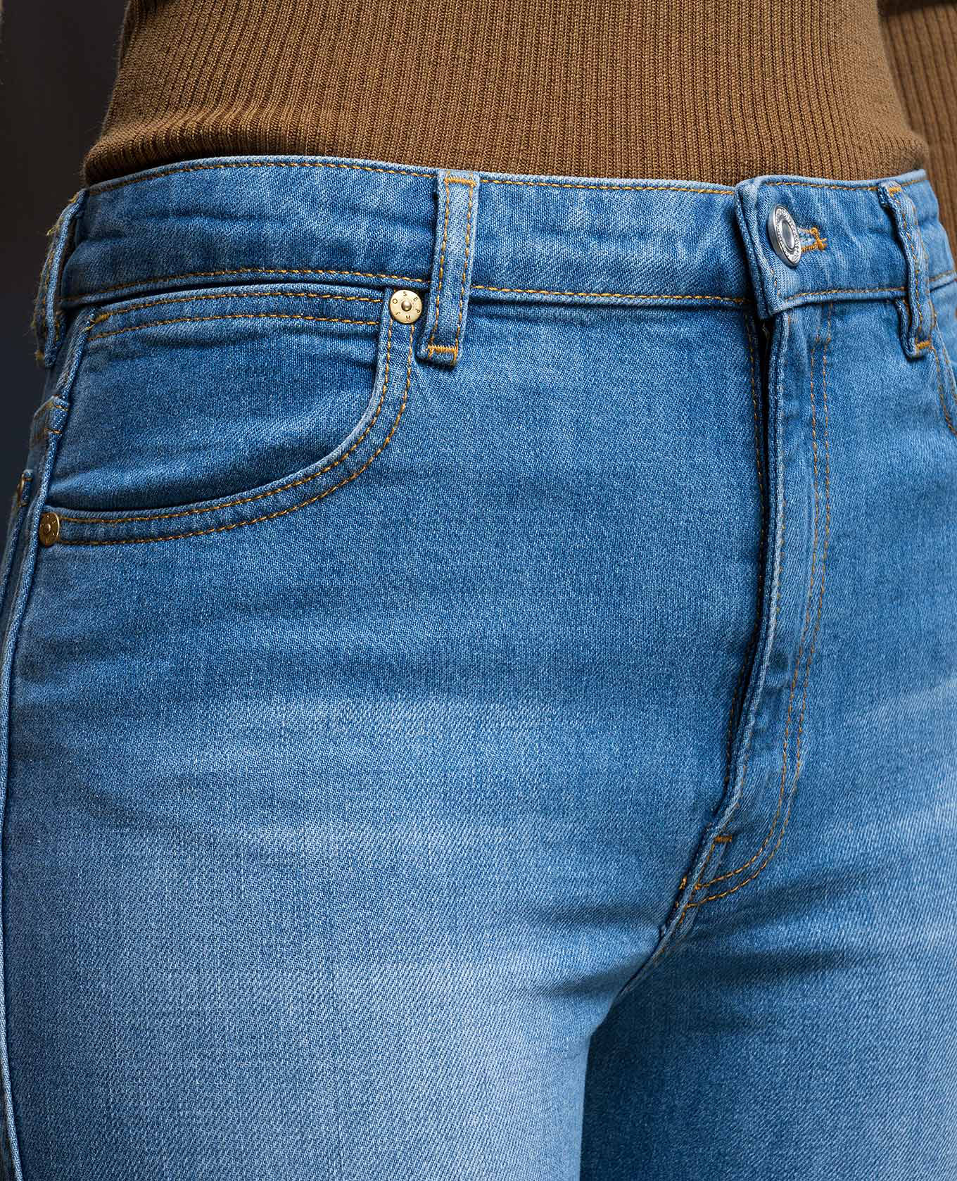 

Blue Duke flared jeans with a distressed effect JOSEPH