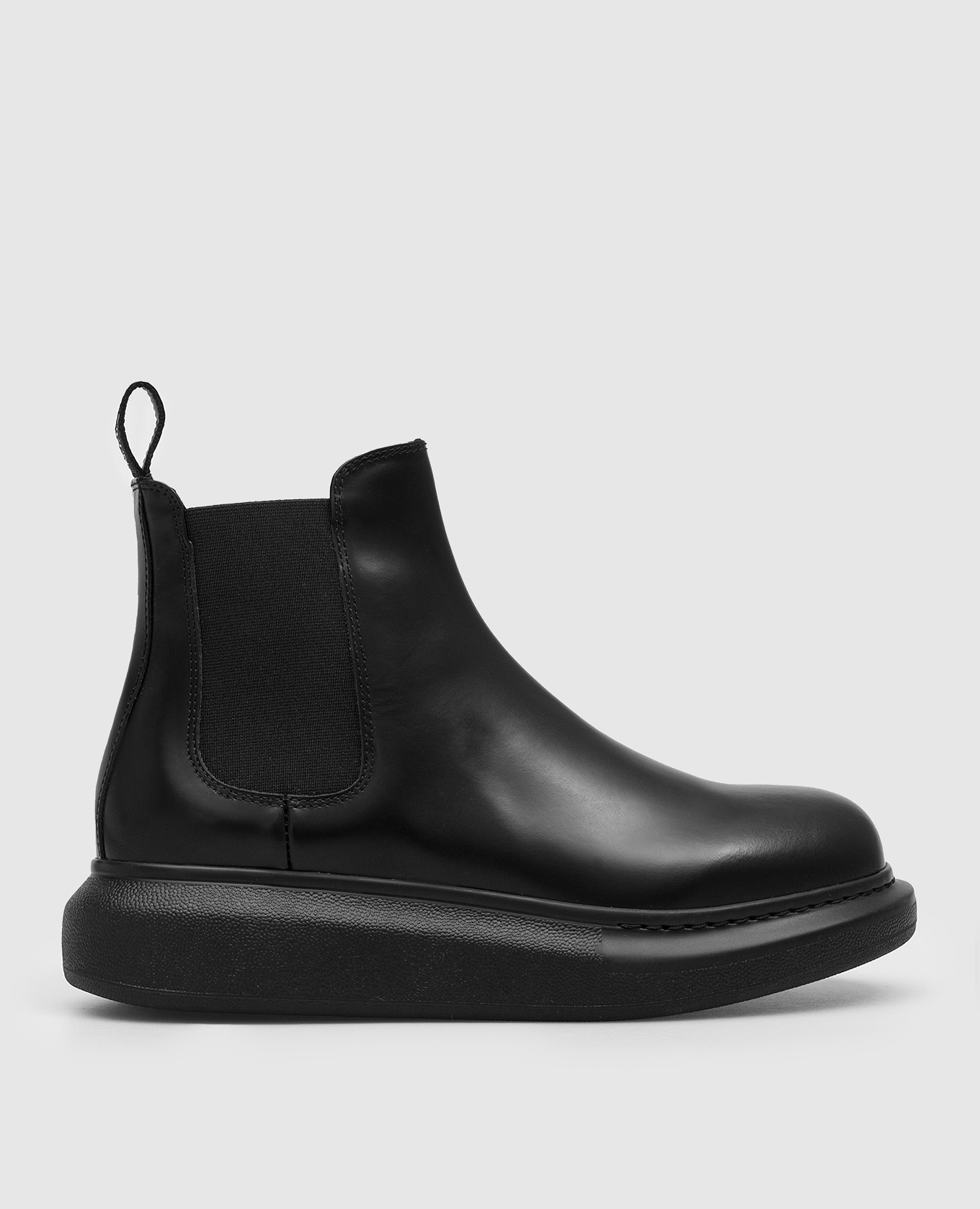 

Black leather Chelsea boots Alexander McQueen, Черный