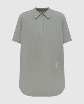Jil Sander Green polo with logo monogram embroidery J02DR0001J20018