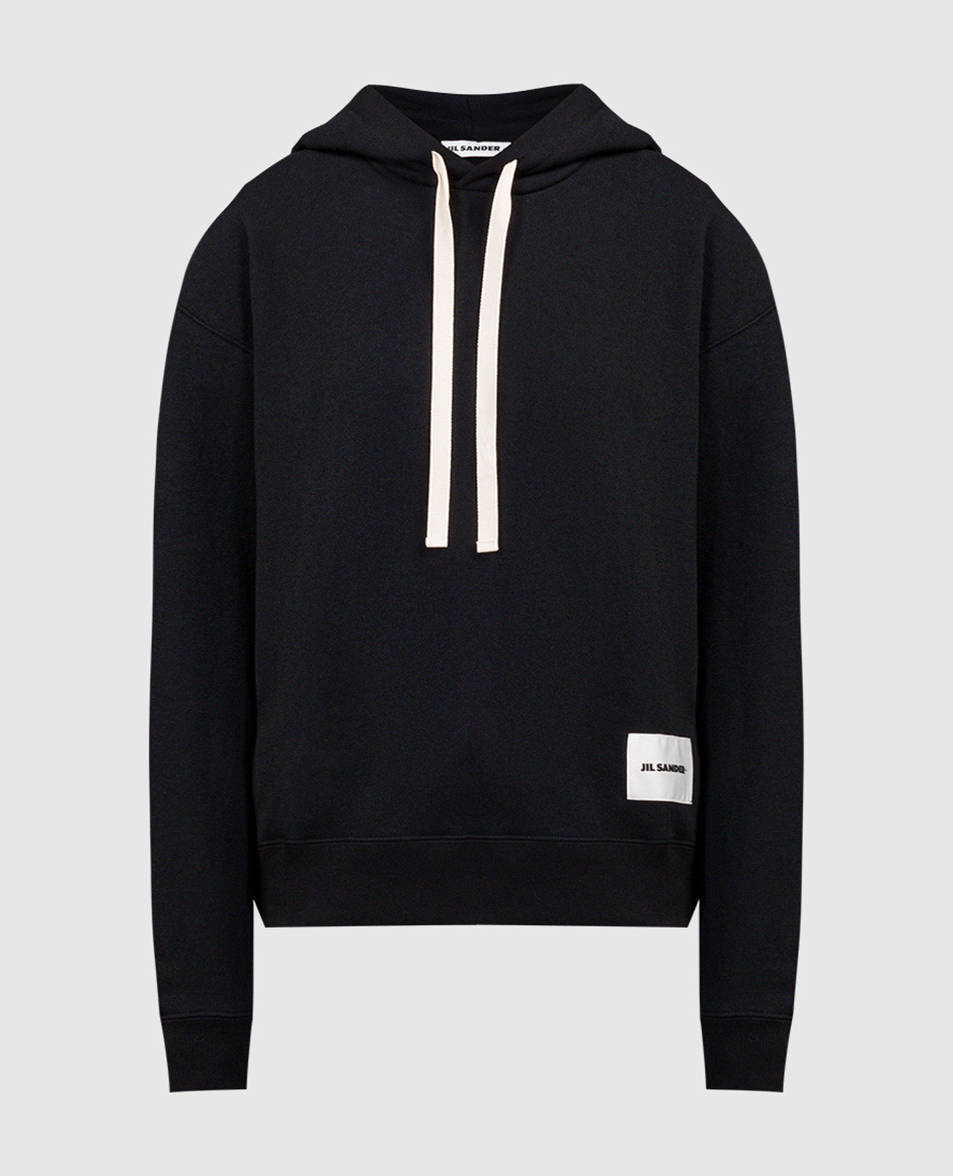 

Black hoodie with logo Jil Sander, Черный