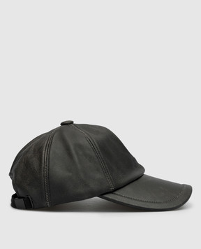 Juun.j Brown leather cap JC388BP04