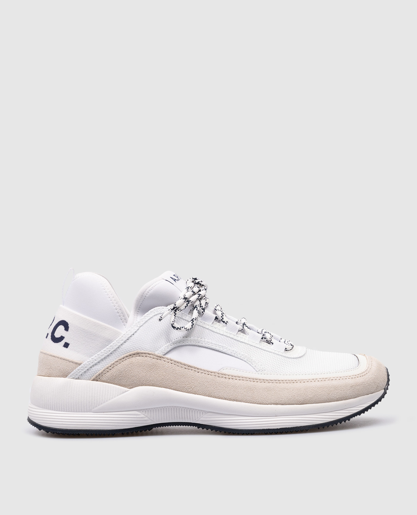 

White Run Round combo sneakers with logo A.P.C