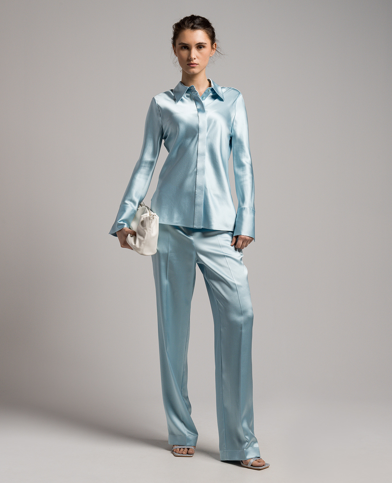 

Tova blue silk trousers JOSEPH, Light blue