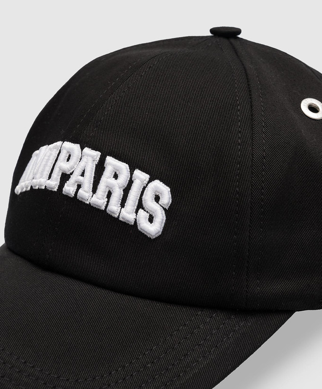 Ami Paris - Black cap with contrasting logo embroidery