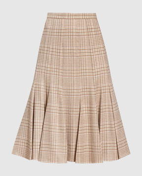 Ermanno Scervino Beige plaid skirt D432O305KKG