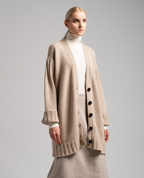 Jil Sander Brown cashmere cardigan J40GP0036J13207
