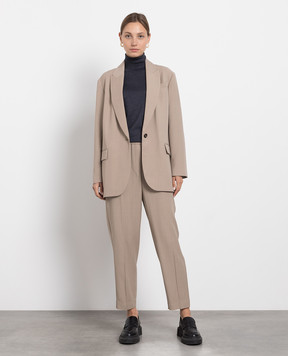 Brunello Cucinelli Beige jacket with monil chain MH5802484P