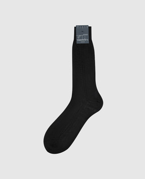 Bresciani Blue silk socks MC013UN0005XX