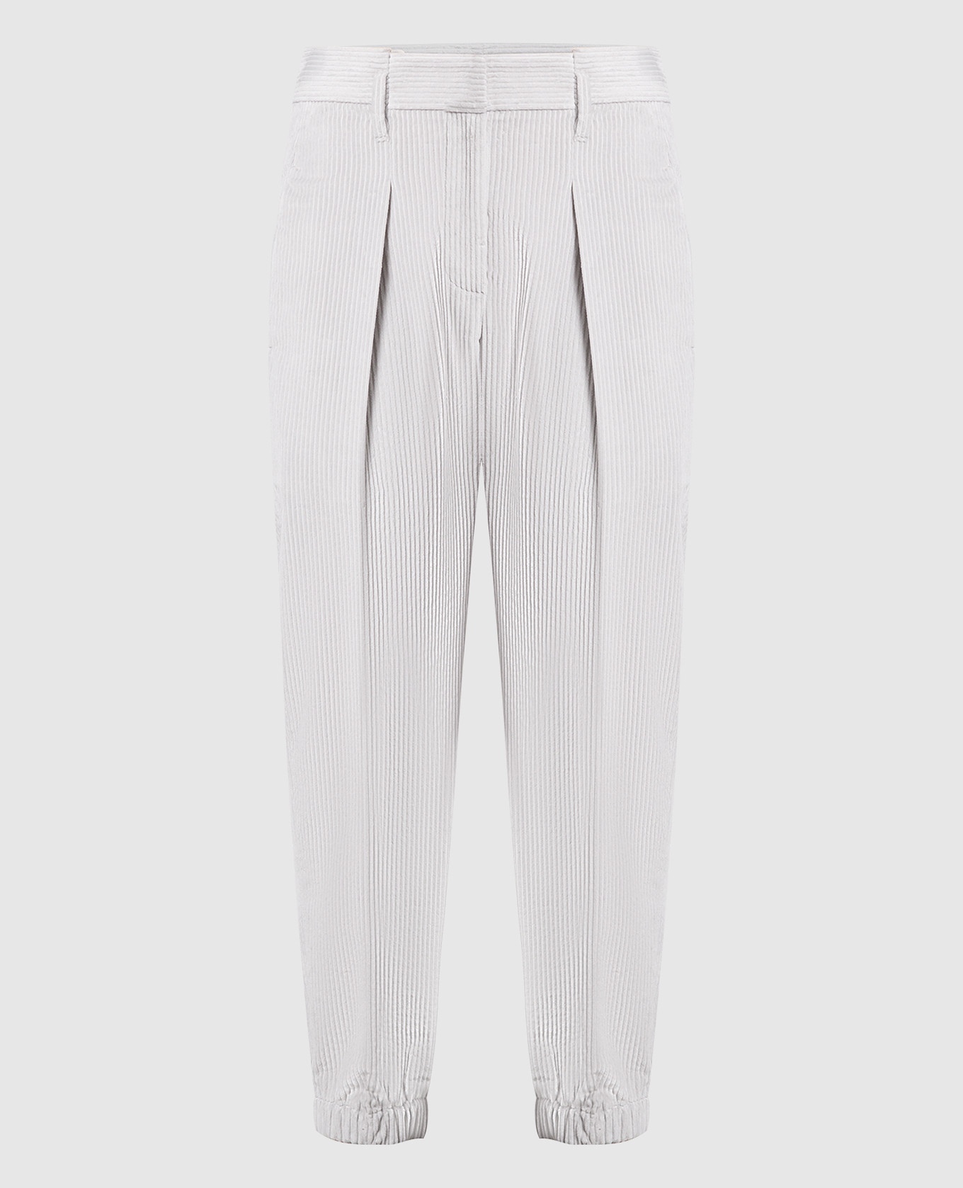 

Light gray eco-brass corduroy trousers Brunello Cucinelli, Grey