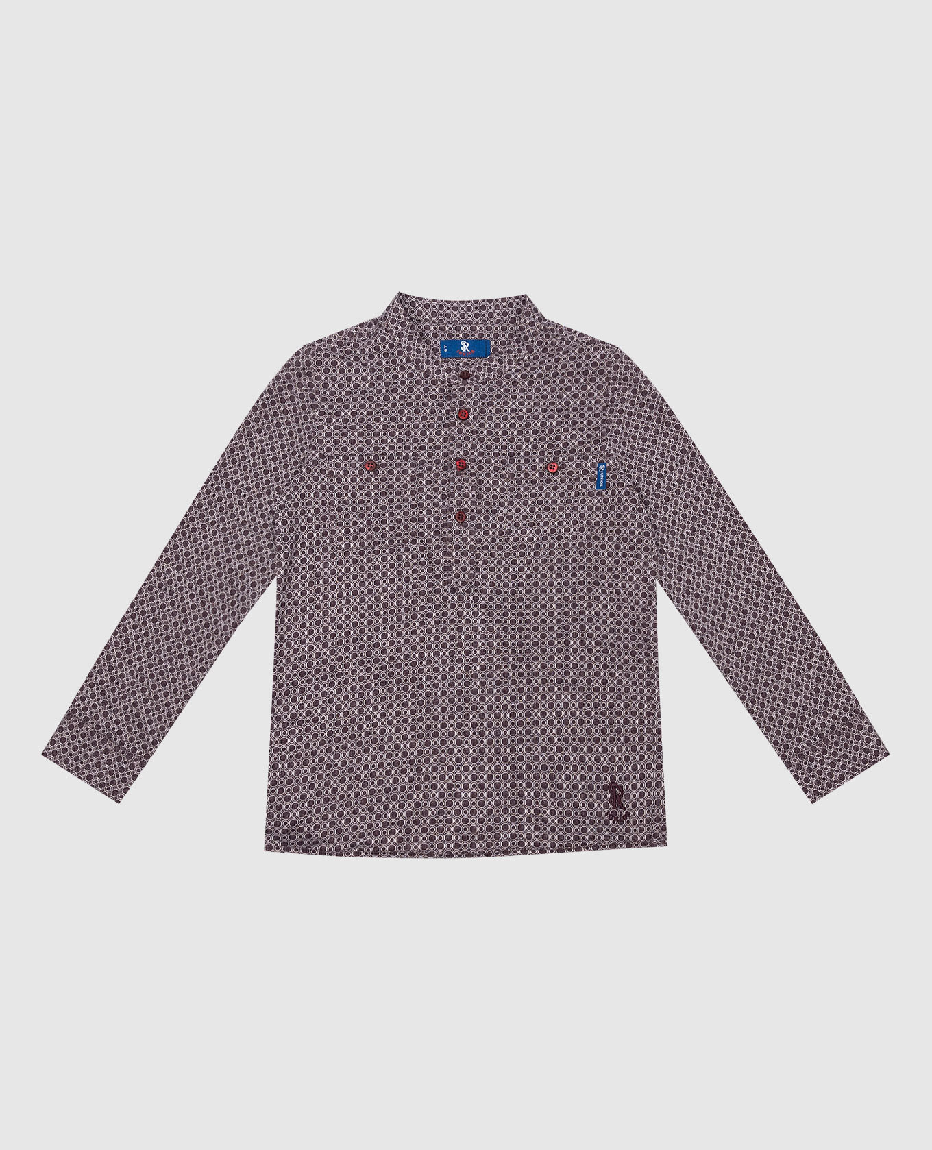 Children's brown shirt in a pattern stefano ricci