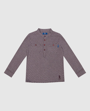 Stefano Ricci Children's brown shirt in a pattern YUC6400020TJ1600
