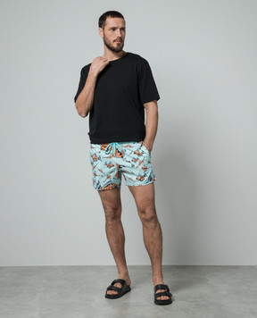 Vilebrequin Moorise Vatel Blue Print Swim Shorts MSOC4F03
