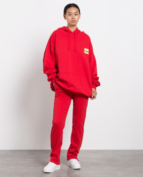 Vetements Red joggers with logo embroidery WA53SP500R