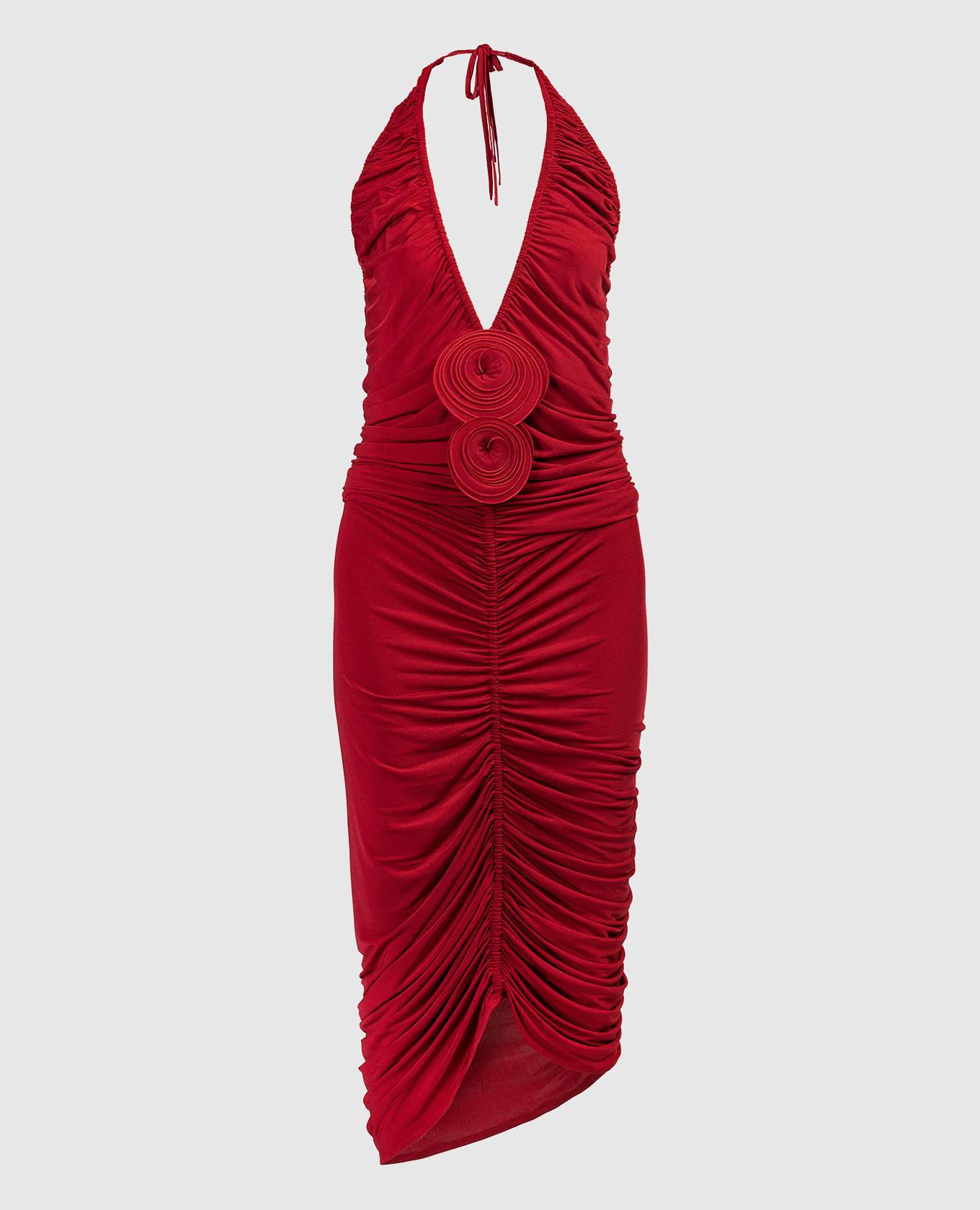 Magda Butrym - Red midi dress with open back and drape