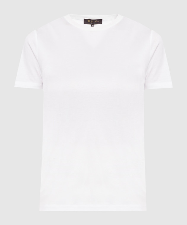 Loro Piana Tシャツ ホワイト ロゴ刺繍 Loro Piana - White T-shirt with logo embroidery FAI5069 - shop