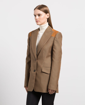 Bally Brown jacket in a houndstooth pattern L2BA109FWO147