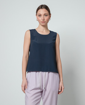 COLOMBO Blue top with silk CM00326T0577U