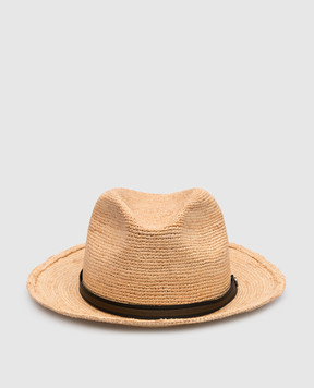 Borsalino Brown Argentina hat made of raffia 141165