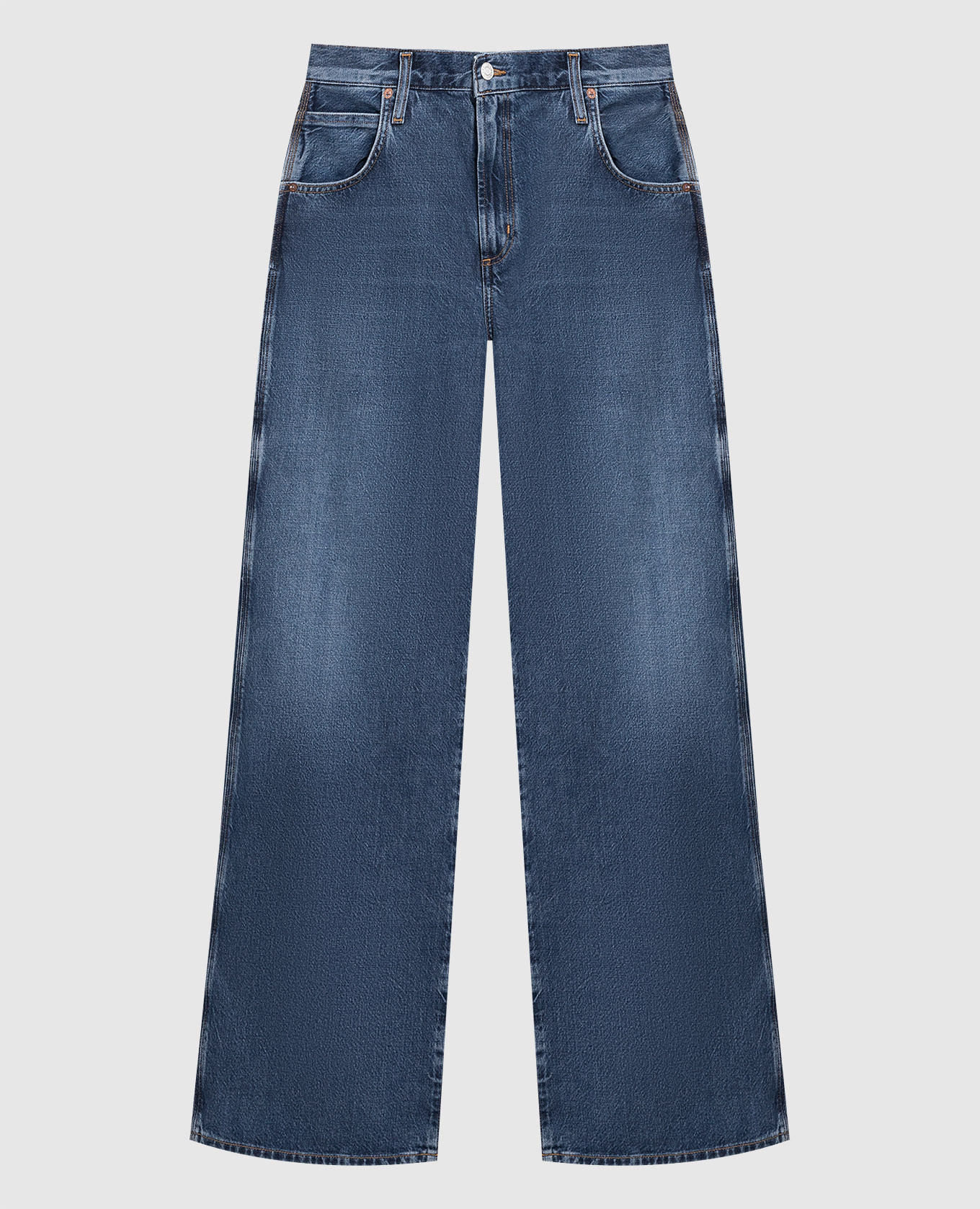 

Magda blue cargo jeans with a distressed effect AGOLDE
