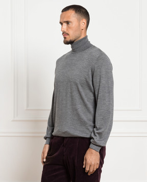 Brunello Cucinelli Gray wool and cashmere golf M2400103