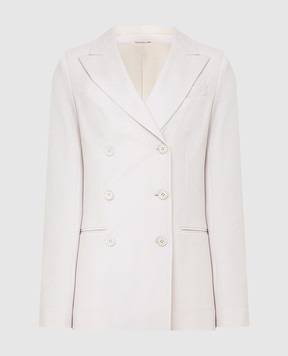 Brunello Cucinelli Double-breasted wool jacket with chains MB5268889P