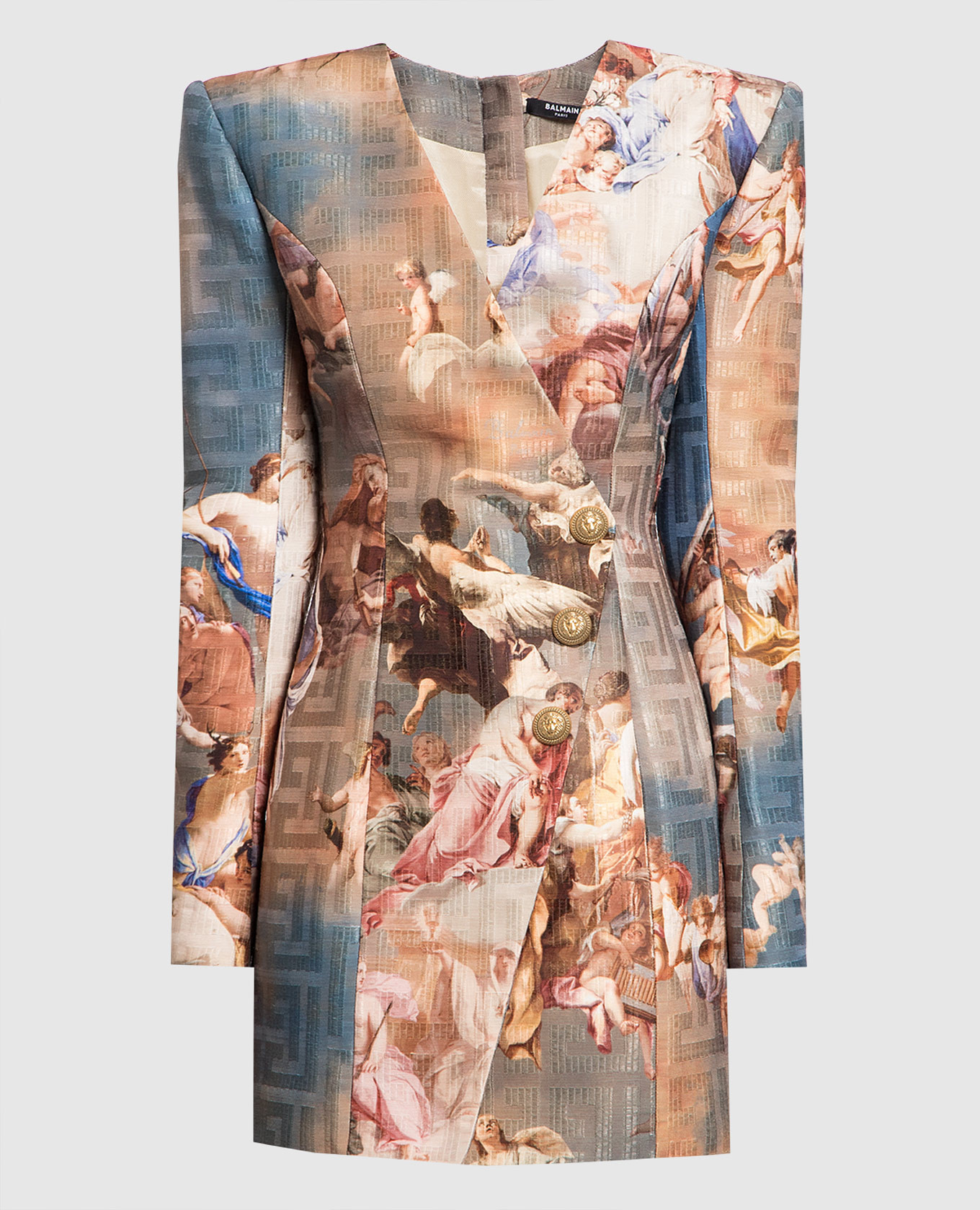 

Dress-jacket in Sky print Balmain, White