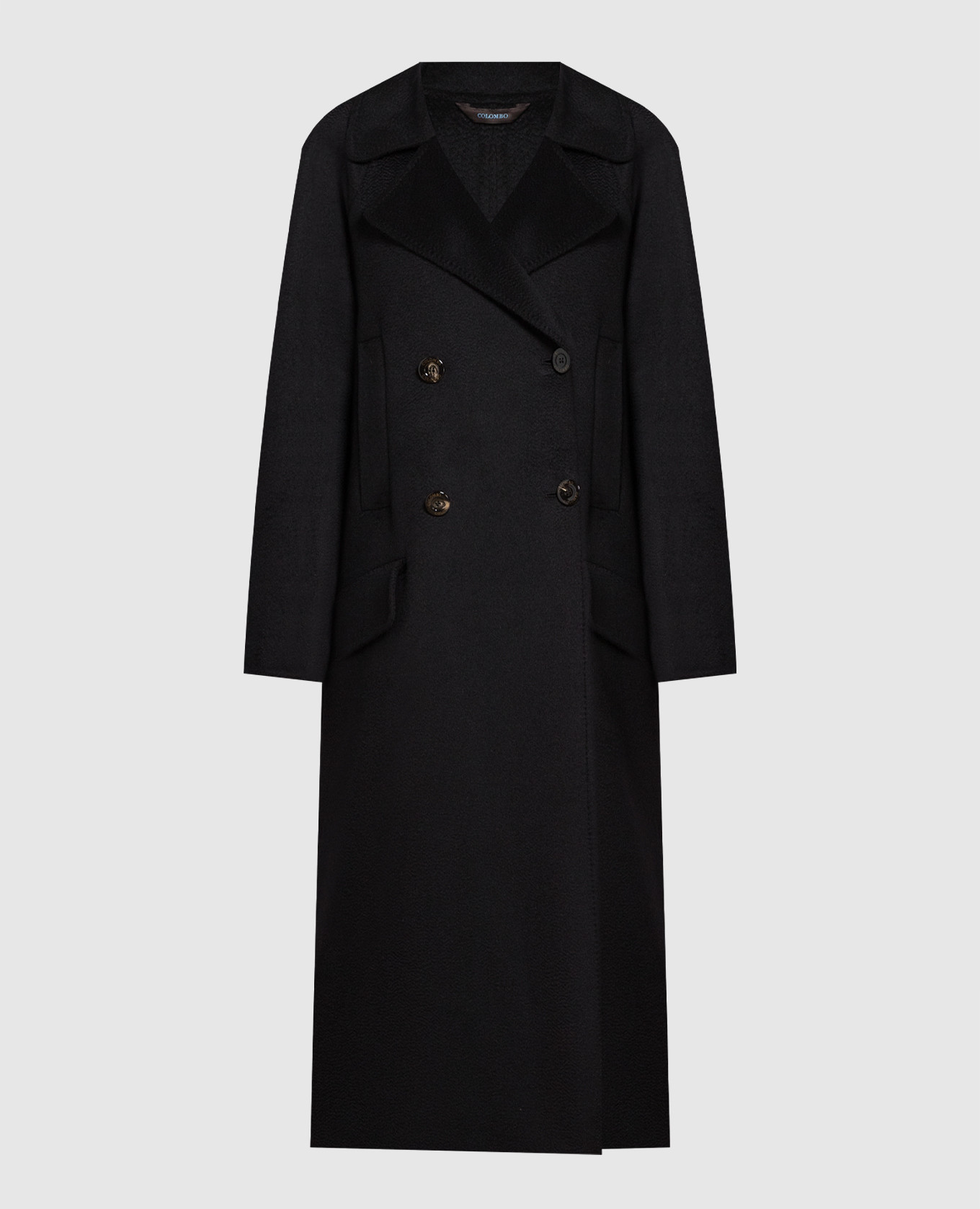 

Black double-breasted cashmere coat COLOMBO
