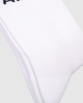 A.P.C White Sky socks with logo pattern COFCGH21038