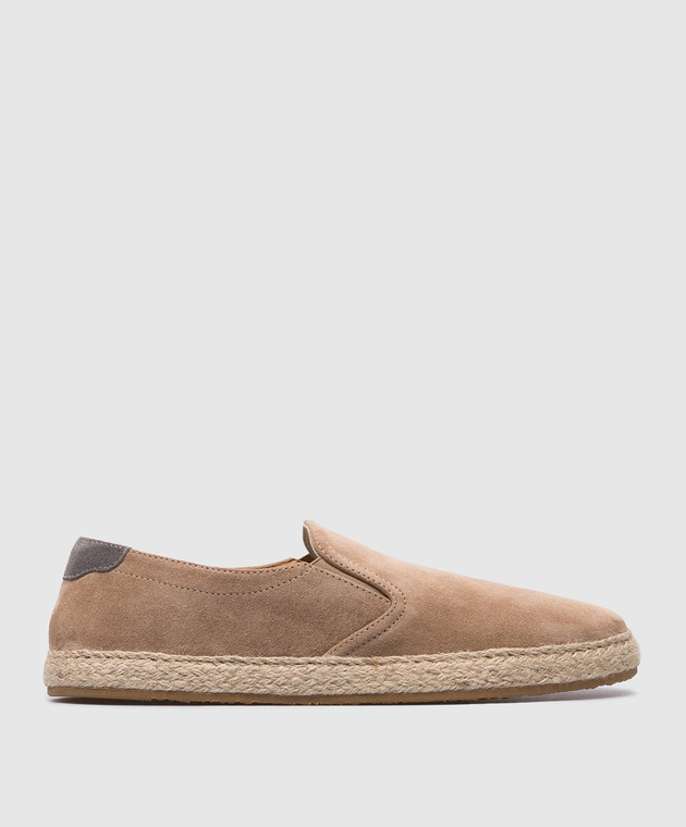 Brunello Cucinelli - Beige Wildleder-Espadrilles MZUSISI837