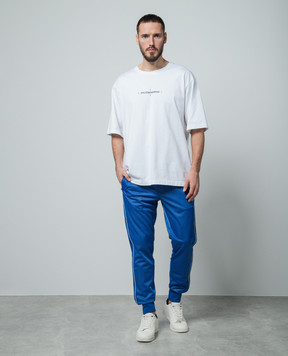 Dolce&Gabbana Blue joggers with logo patch GZ45ATHU7B0