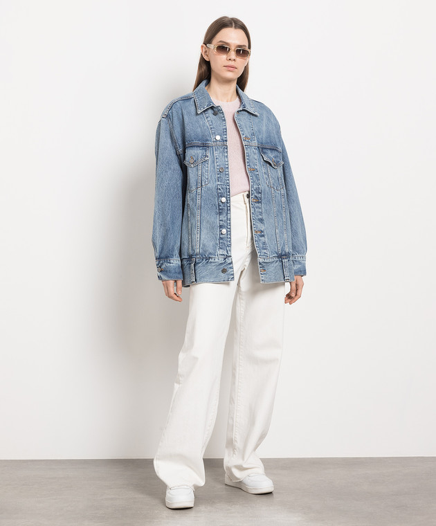 Khaite - Blue denim jacket GRIZZO 1098094W908 - shop with