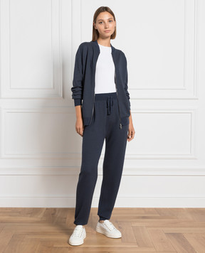 John Smedley Singular blue wool joggers 17SINGULAR